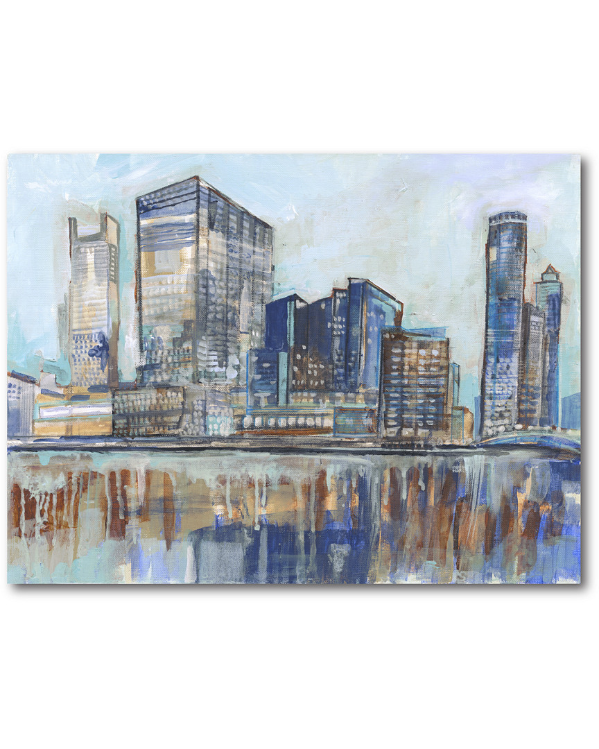 Courtside Market Wall Decor Boston Skyscrapers In Blue