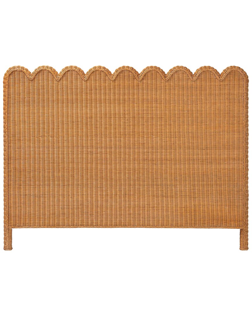 Baxton Studio Maritza Bohemian Rattan Pitrit Queen Standalone Headboard
