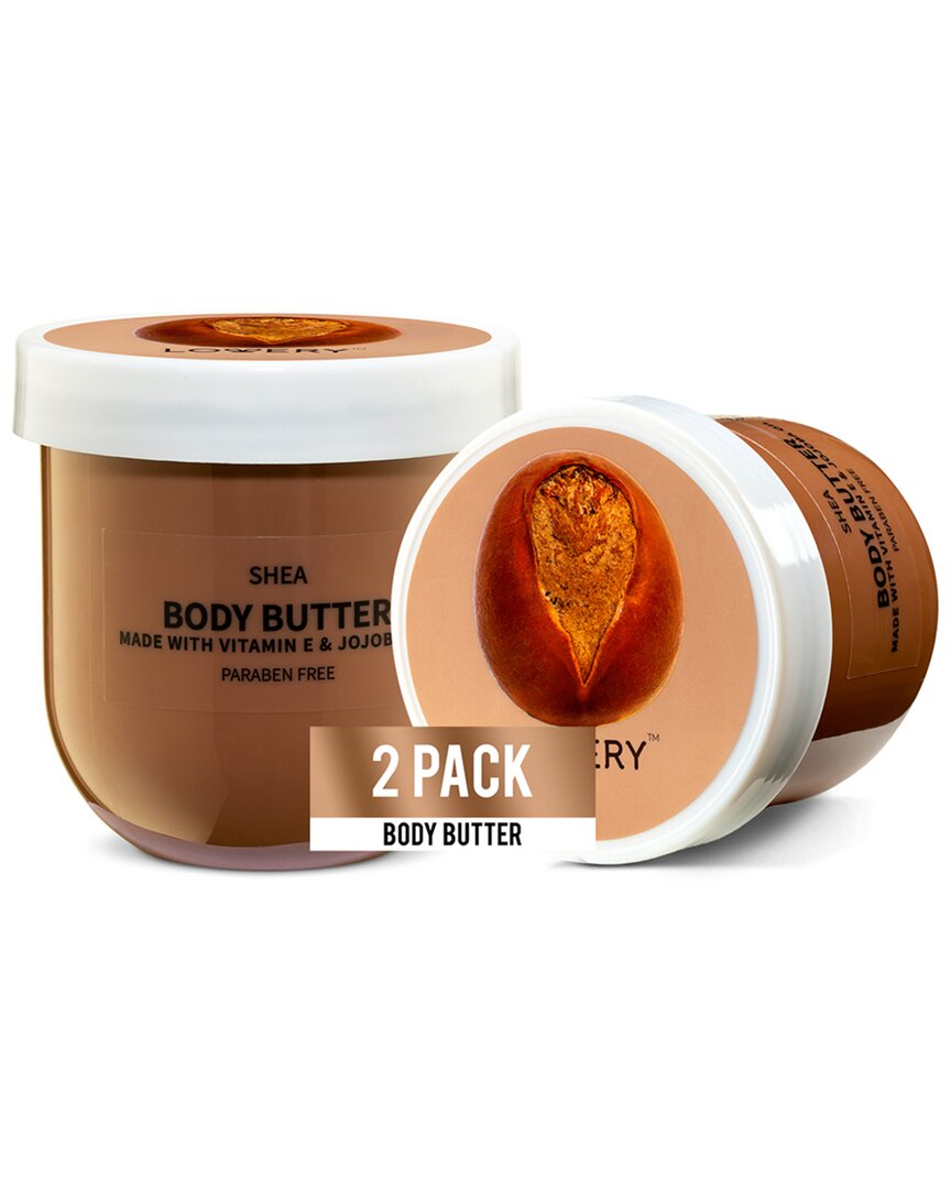 Lovery Shea Whipped Body Butter, 2 Pack Ultra Hydrating Body Cream In Brown