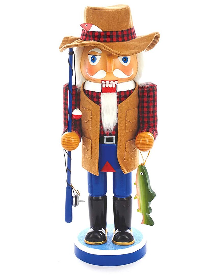 Kurt Adler 15-inch Wooden Fisherman Nutcracker