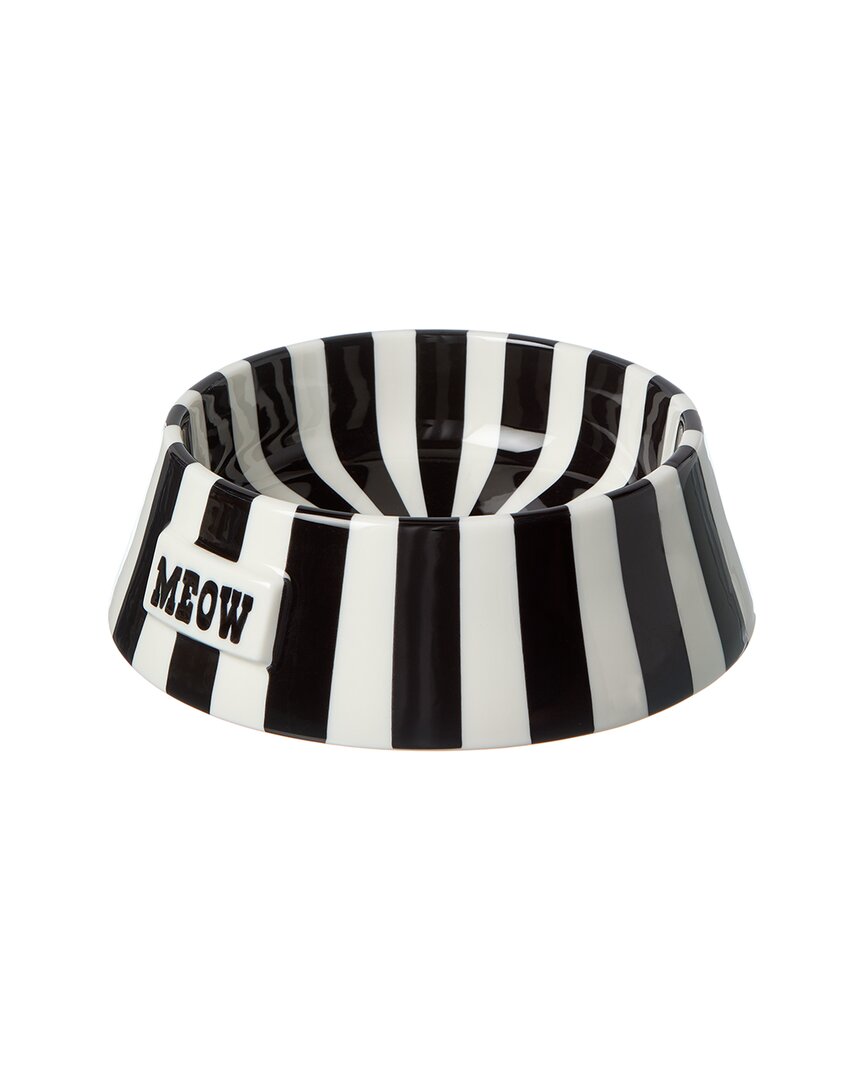 Jonathan Adler Vice Pet Bowl - Meow - 32848 In Black