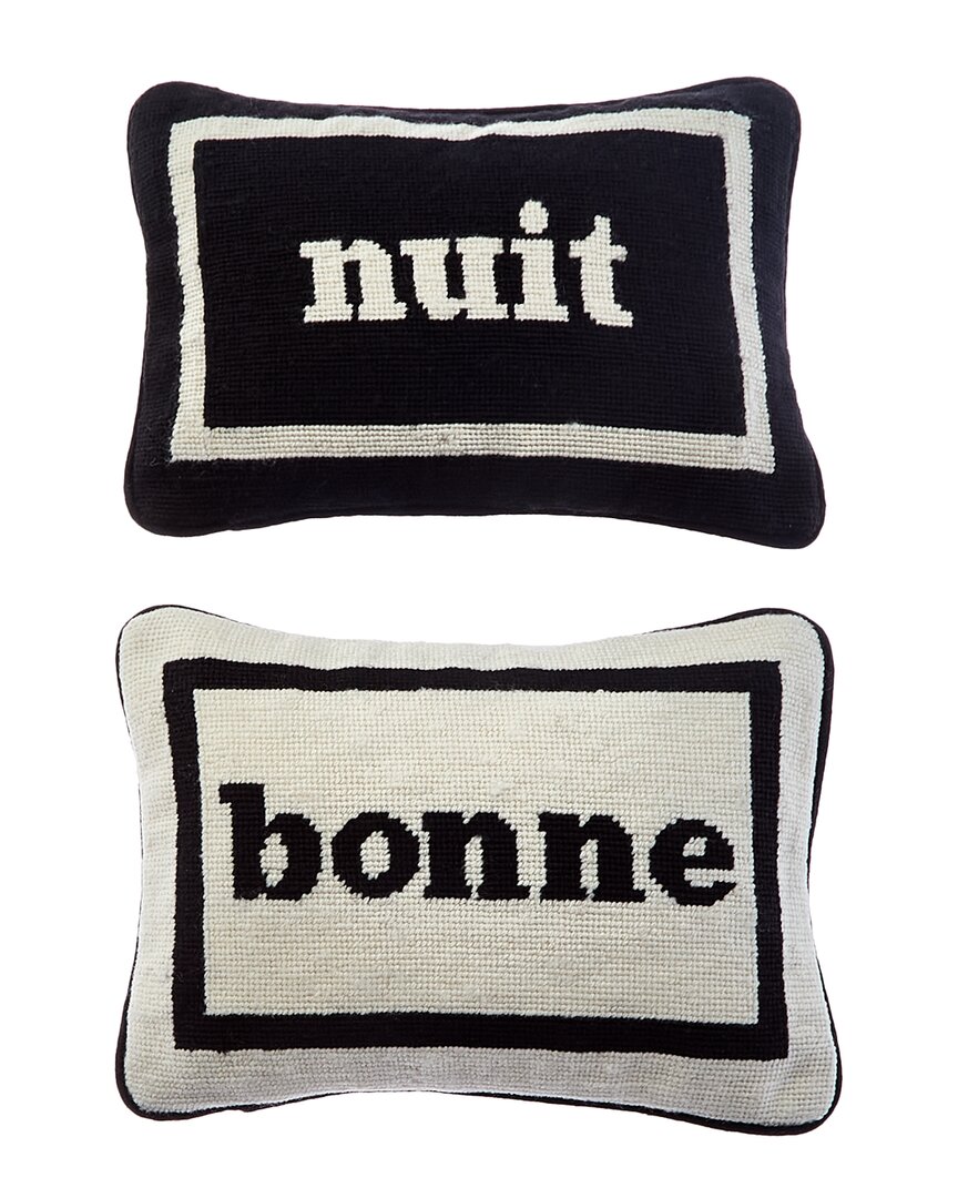 JONATHAN ADLER JONATHAN ADLER US KIT BONNE NUIT NEEDLEPOINT PILLOW SET