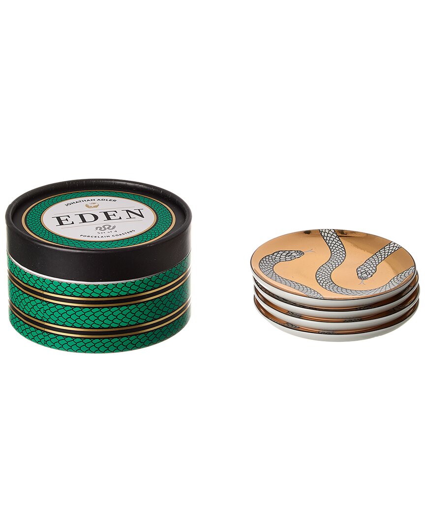 Jonathan Adler Eden Coasters In Gold