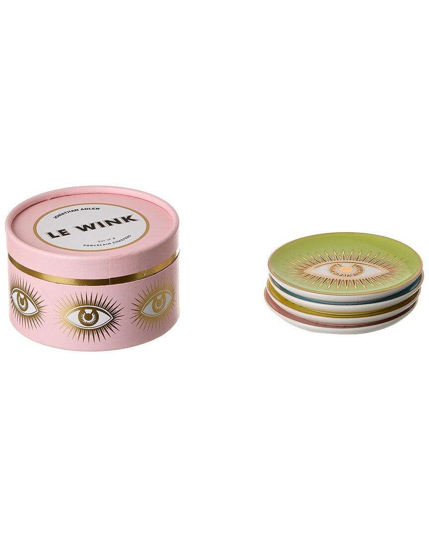 Jonathan Adler Le Wink Coasters In Multicolor