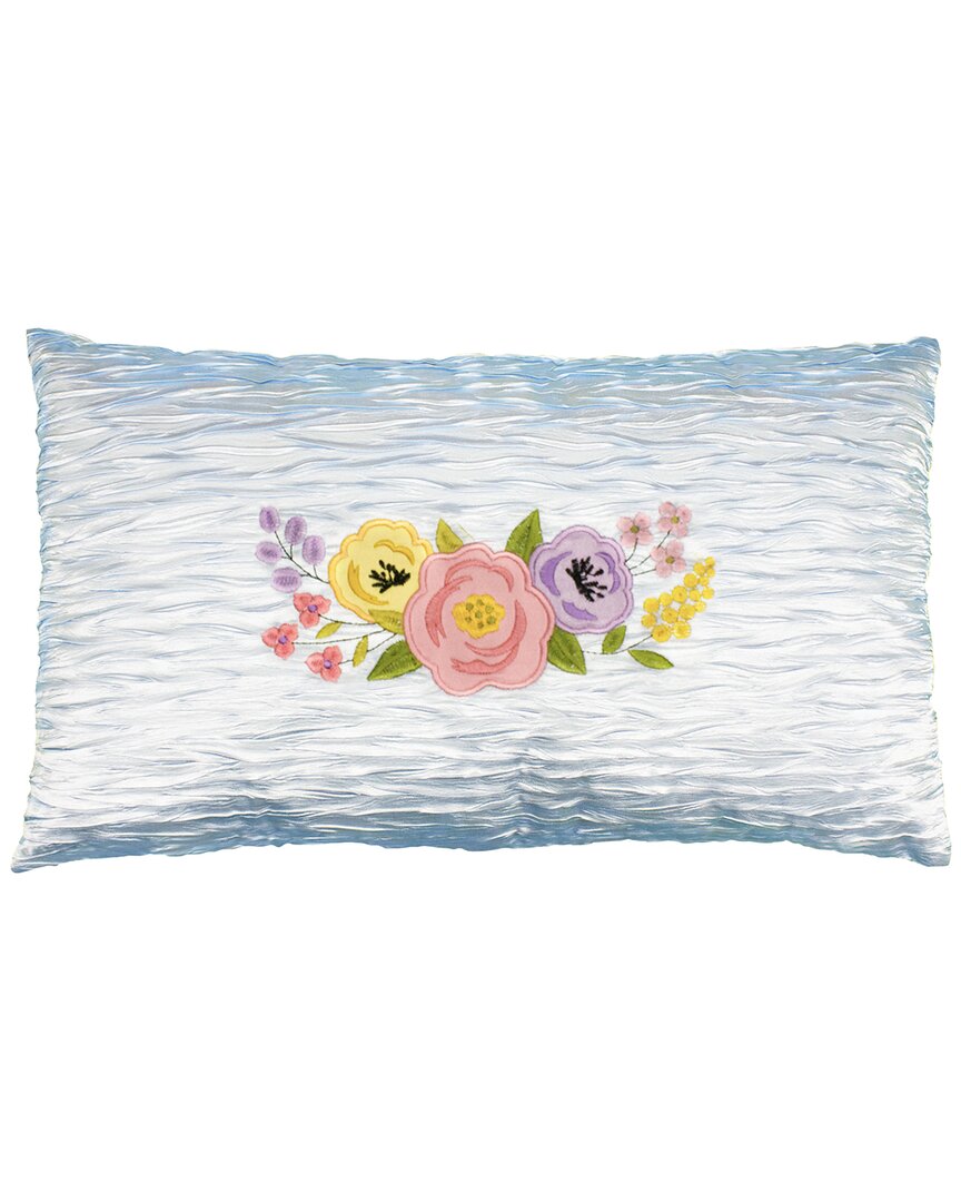 Linum Home Textiles Primavera Decorative Lumbar Pillow Cover In Blue