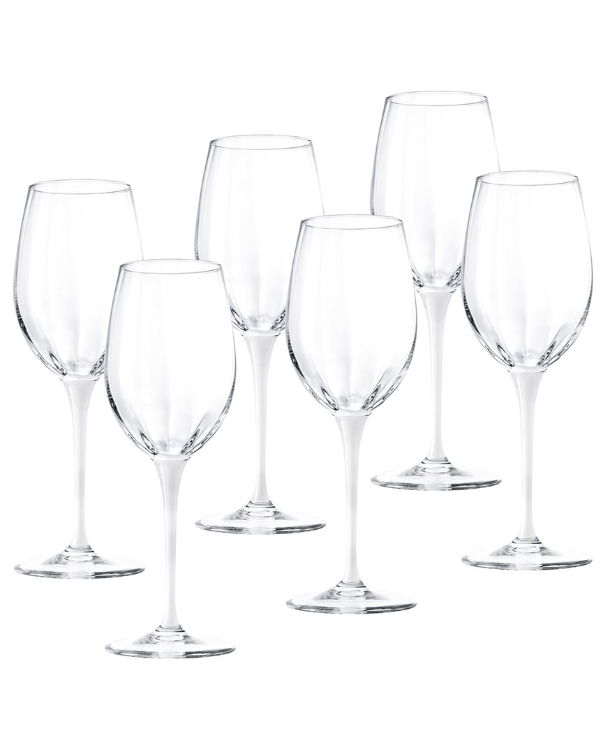 Barski Set Of 6 Wine Goblets In Clear