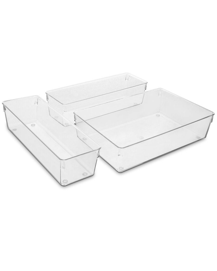 Sorbus Clear Drawer Organizer 3pc Set In Multi