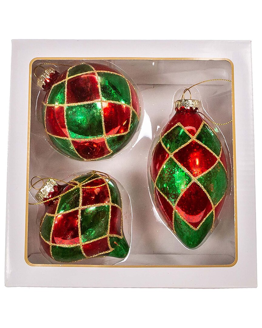 Kurt Adler Ornament Set In Multi