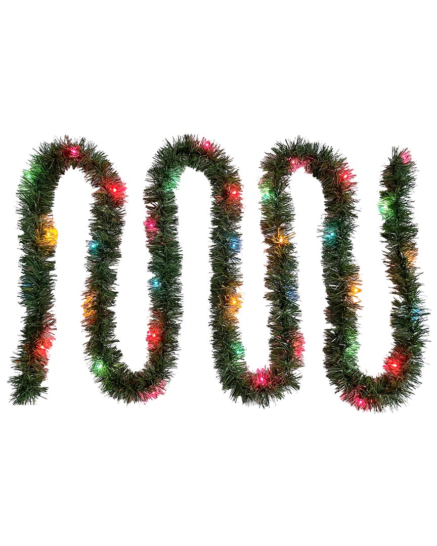 Kurt Adler 18in Pre-lit Multicolor Incandescent Green Garland In Green