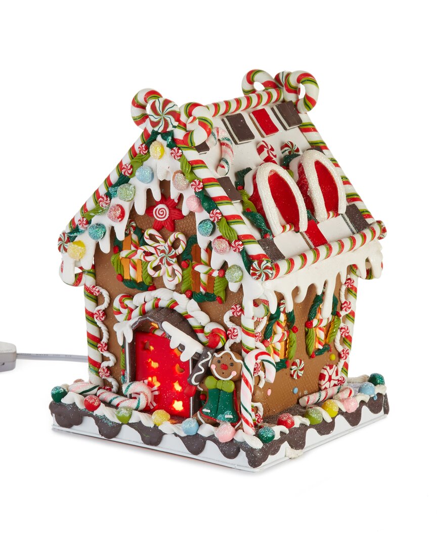 Kurt Adler 8 5/8in Gingerbread House With C7 Ul Lit Gingerbread