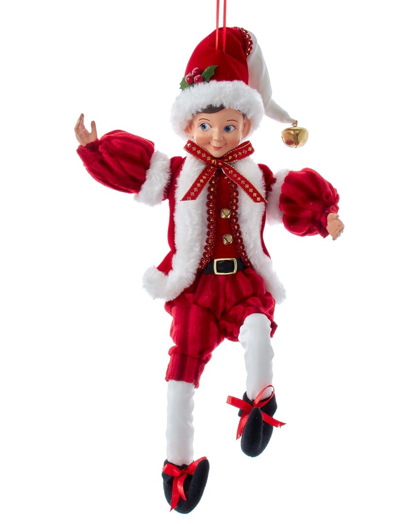 Kurt Adler 15in Red & White Kringle Klaus Elf Ornament In Red