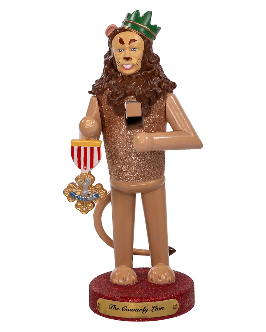 Kurt Adler 10in Wizard Of oz Cowardly Lion Nutcracker In Brown