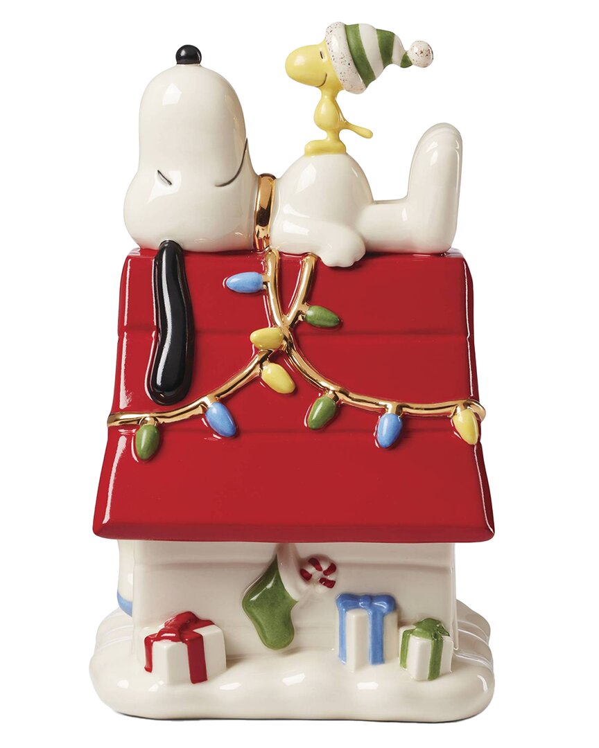 Lenox Snoopy & Woodstock Figural Covered Candy Jar