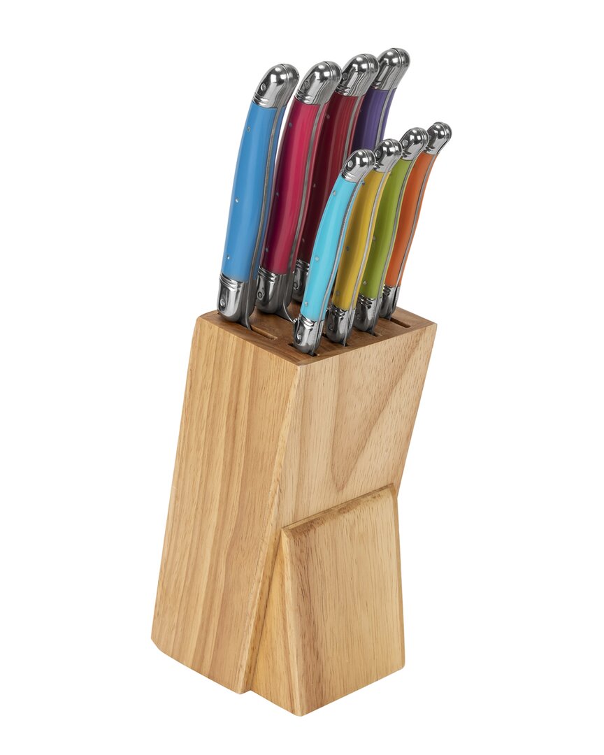 FRENCH HOME FRENCH HOME 8PC LAGUIOLE KITCHEN KNIFE SET WITH WOOD BLOCK