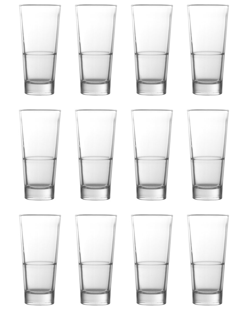 Fortessa Elixir Everyday Stackable Glasses (set Of 12) In Transparent