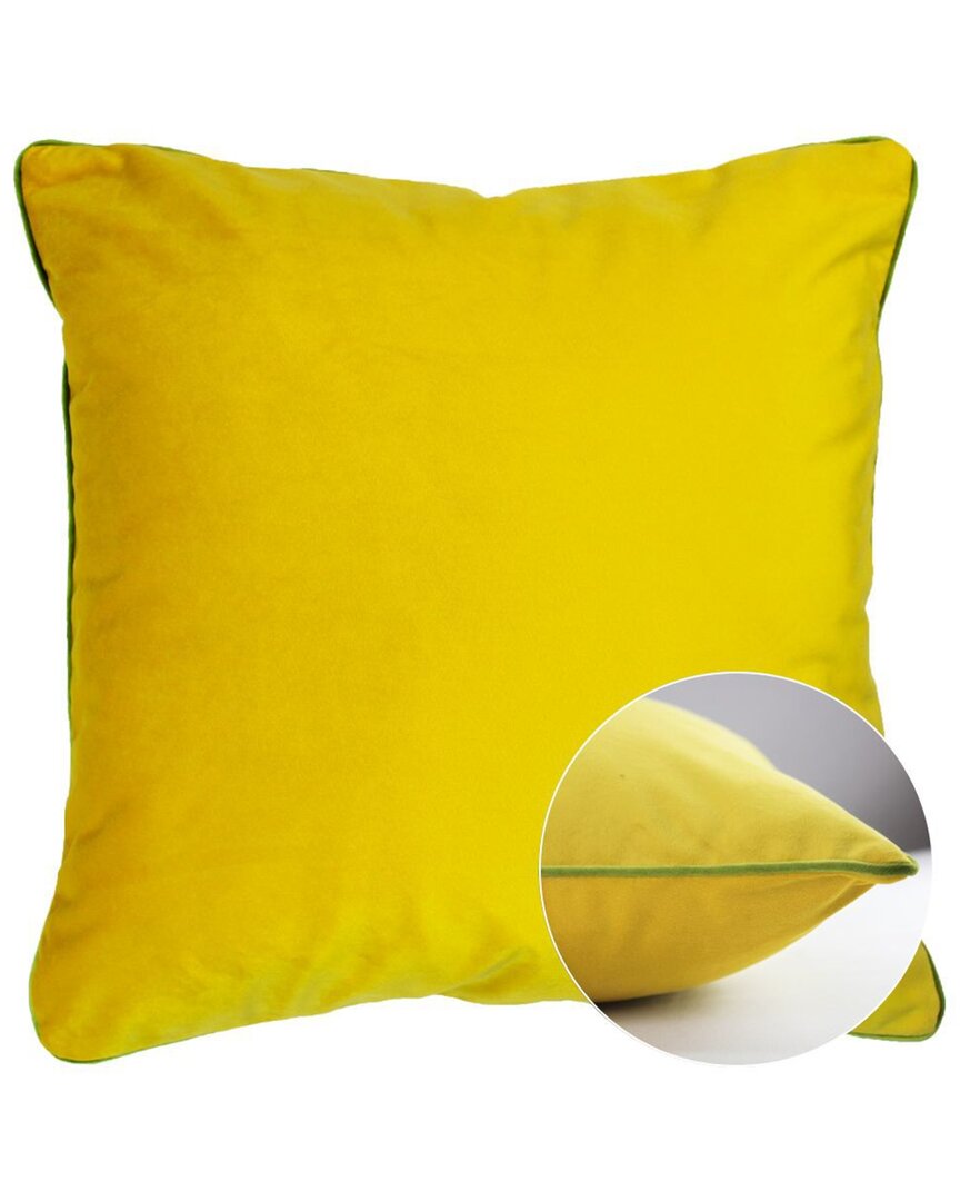 Garnier Thiebaut Velours Mousse-curry Cushion Cover In Beige