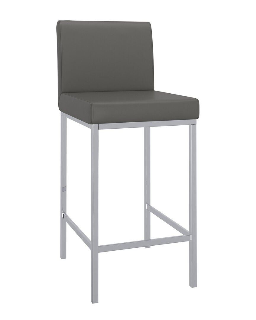 Worldwide Home Furnishings Set Of 2 Modern Counter Stools In Grey