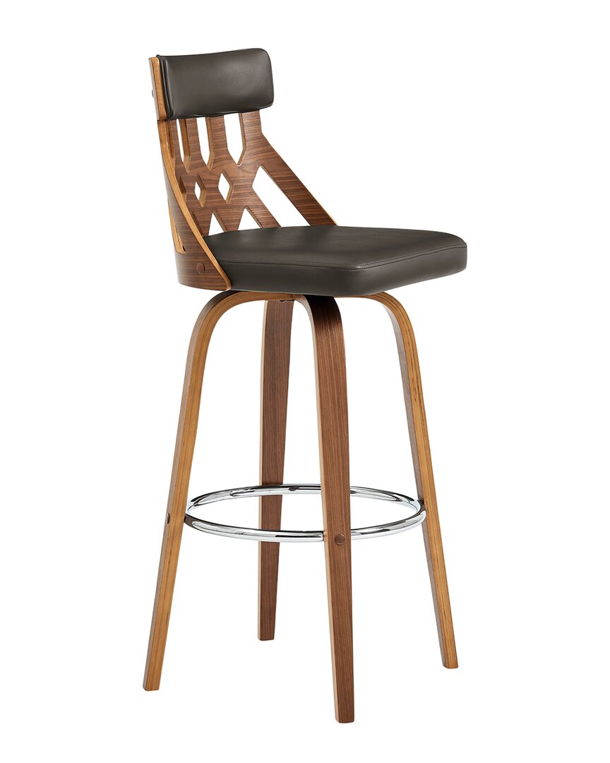Armen Living Crux 26in Swivel Counter Stool In Brown