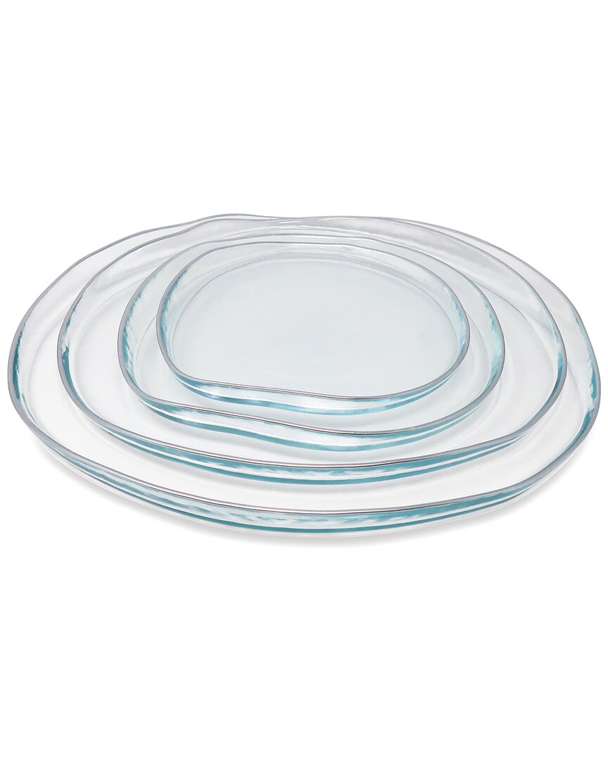 Shop Vivience Set Of 4 Organically Shaped Salad Plates With Wall Detail
