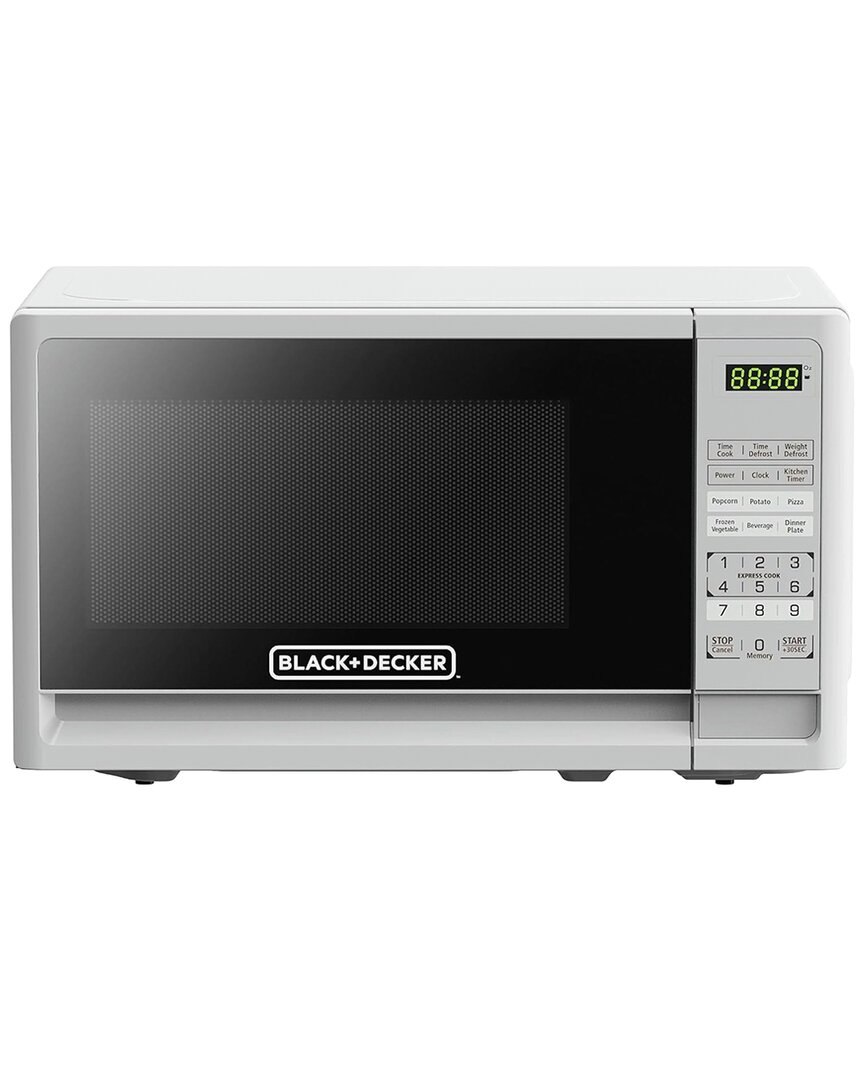 Black & Decker Steel 700-watt Digital Microwave Oven In White