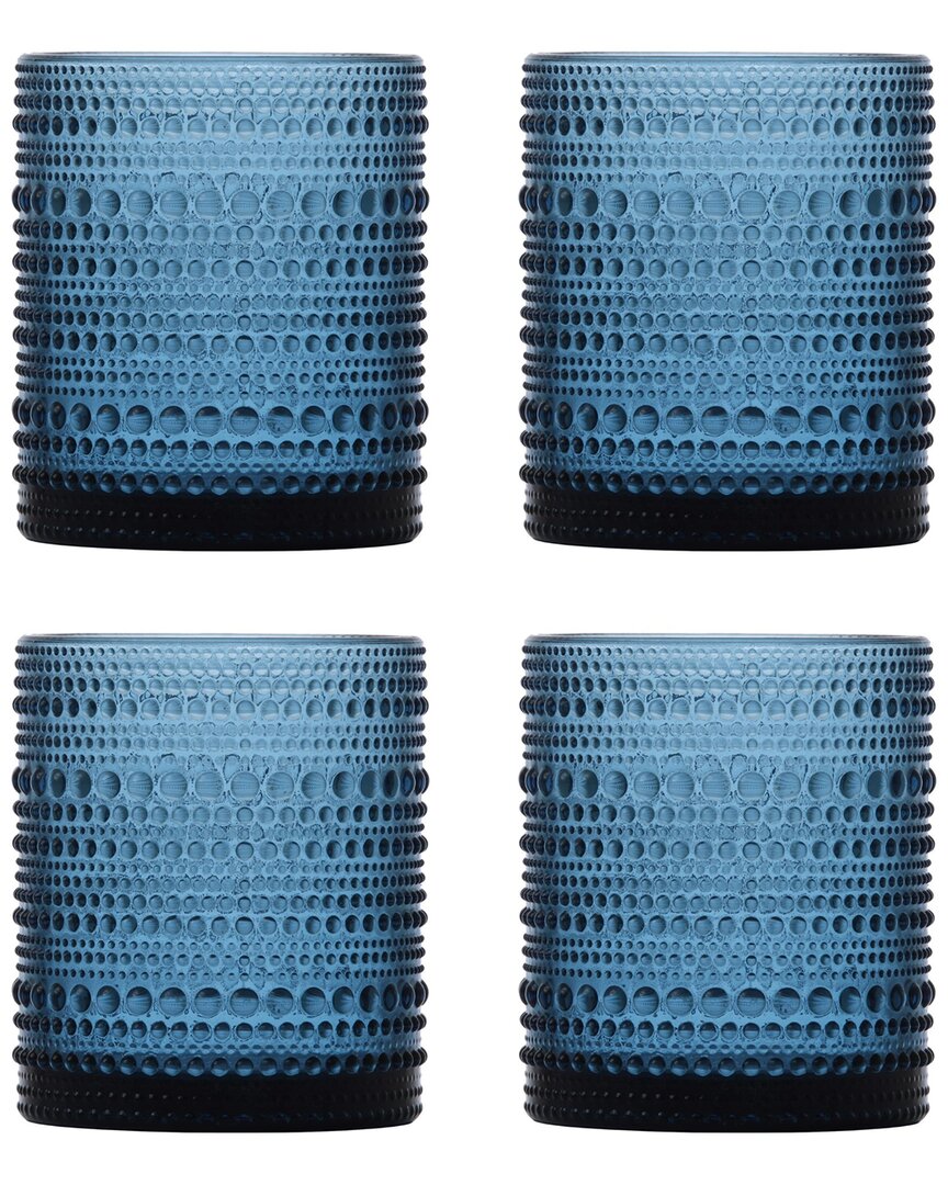 Fortessa Orbetto Outdoor Dof Glasses 10 Oz, Set Of 4 In Blue