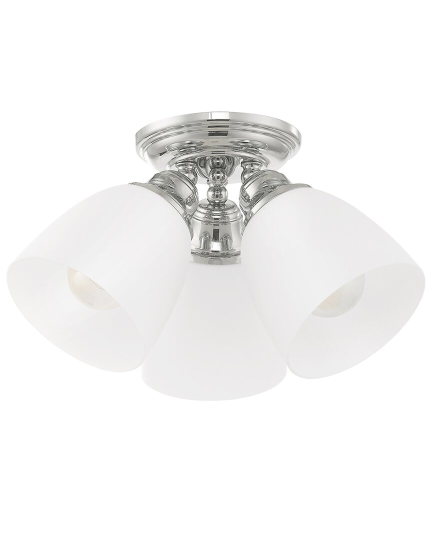 Livex Lighting Somerville 3-light Polished Chrome Ceiling Mount