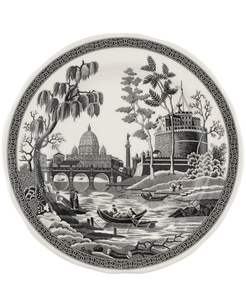 Spode Set Of 4 Heritage 8in Salad Plates In Black