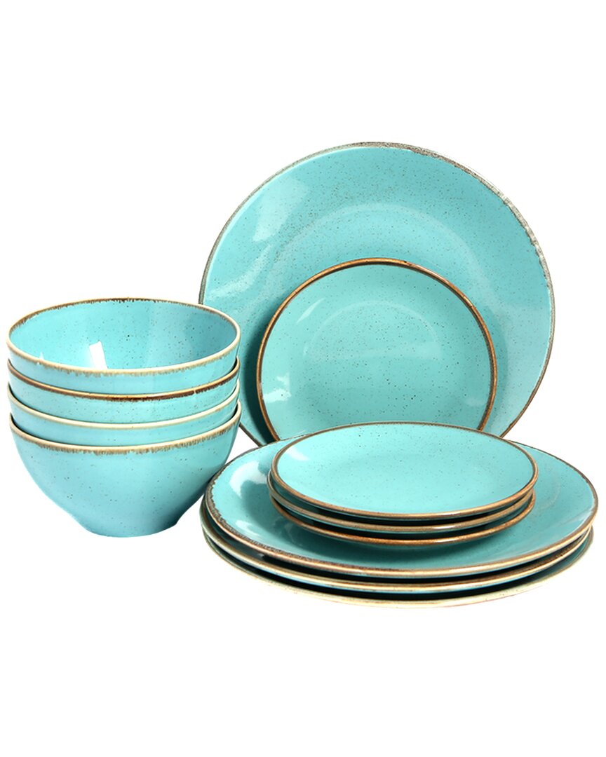 Porland Seasons 12pc Place Setting In Blue