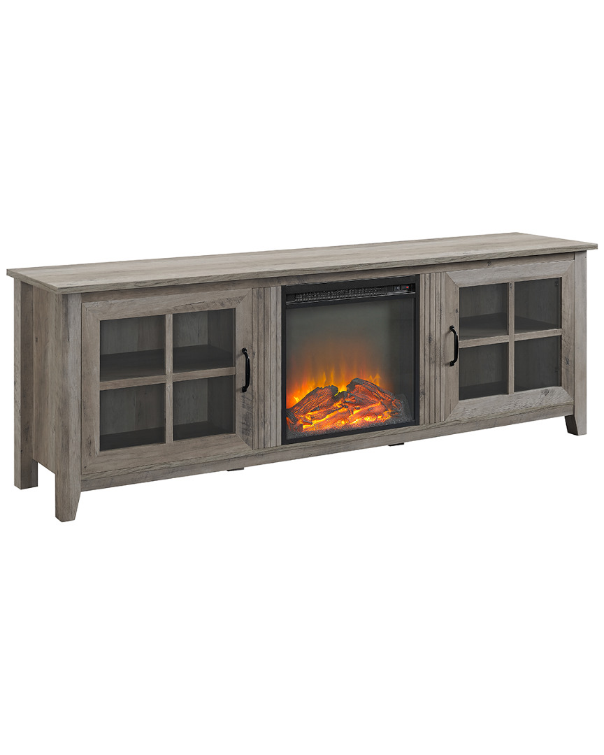 Hewson 70in Traditional Wood Fireplace Media Console