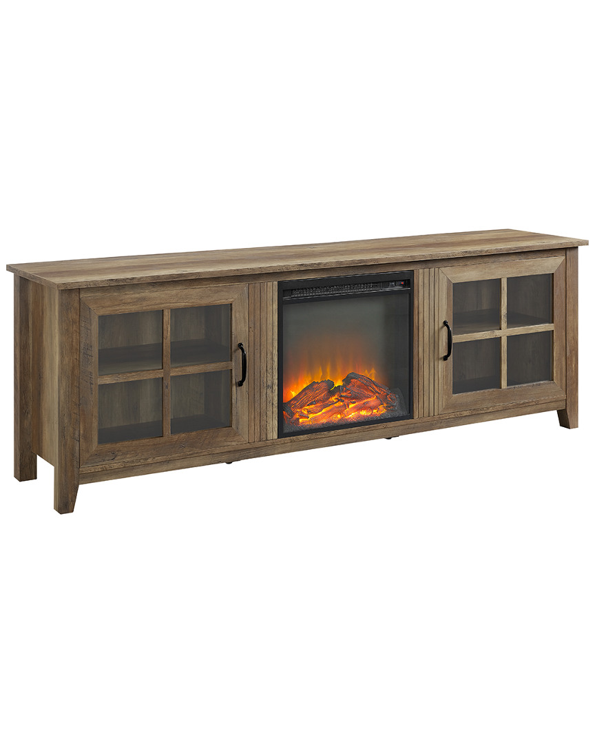 Hewson 70in Traditional Wood Fireplace Media Console