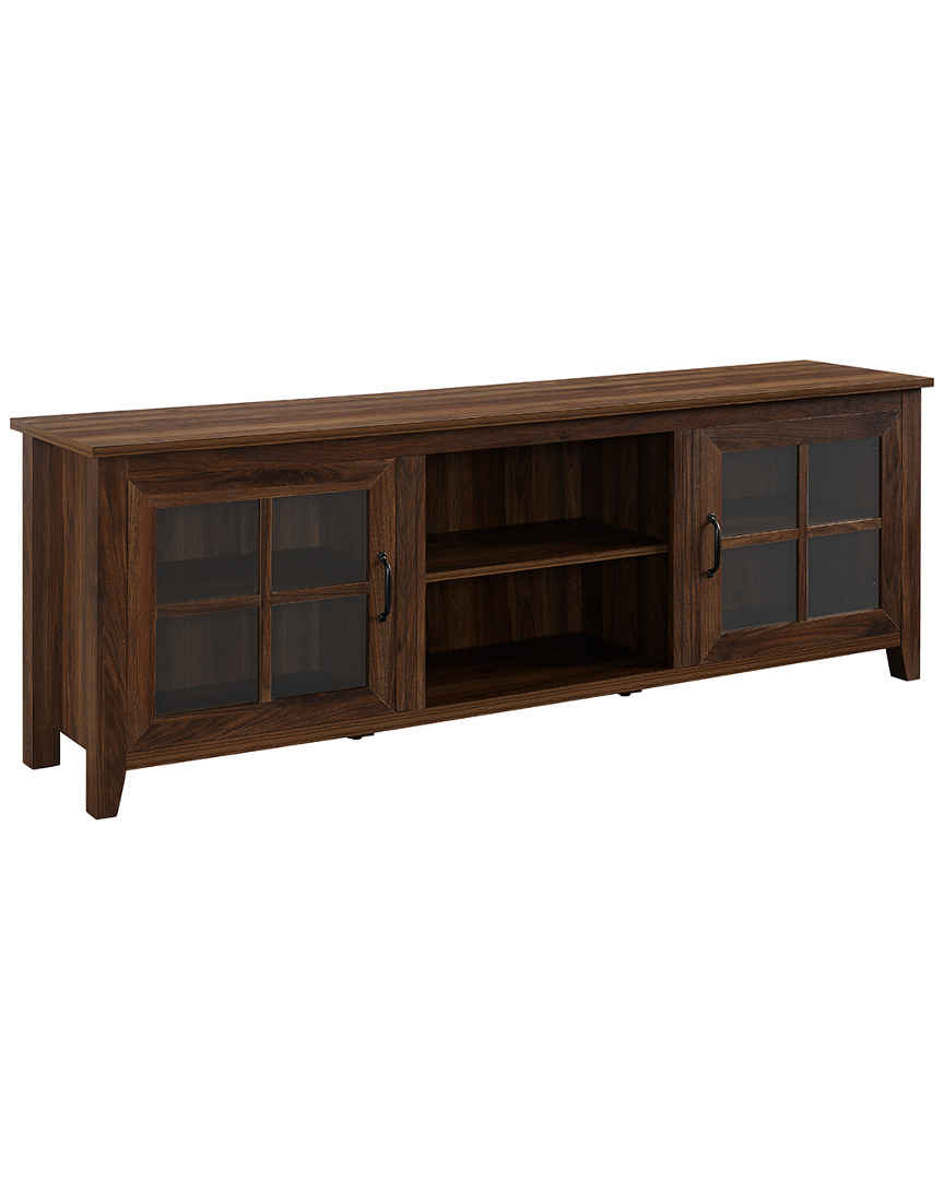 Hewson 70in Traditional Wood Glass Door Console