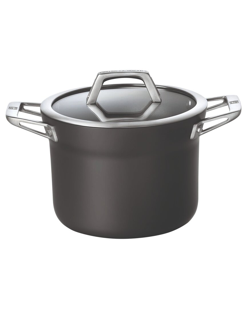 Zwilling J.a. Henckels Motion Hard Anodized 4qt Aluminum Nonstick Soup Pot In Black