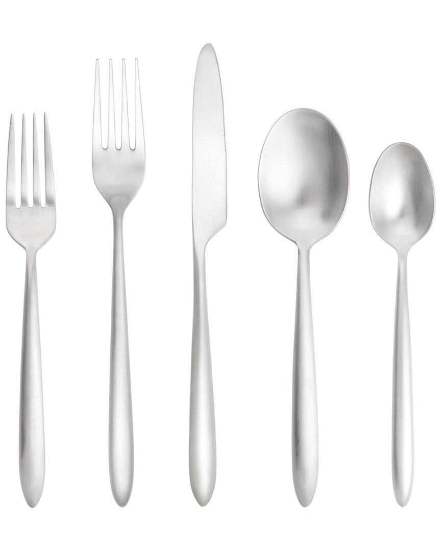 Fortessa Velo Brushed 20-piece Flatware Set In Silver