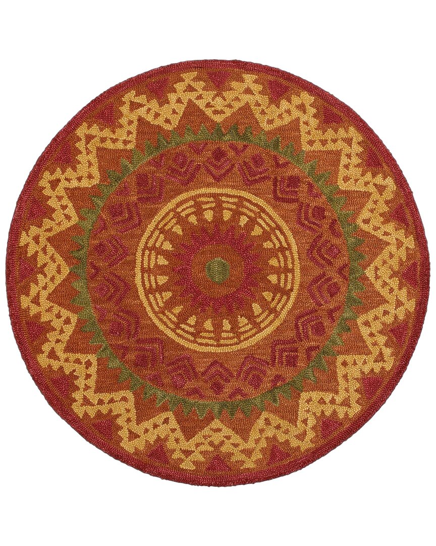 Lr Home Dazzle Wool Rug In Rust