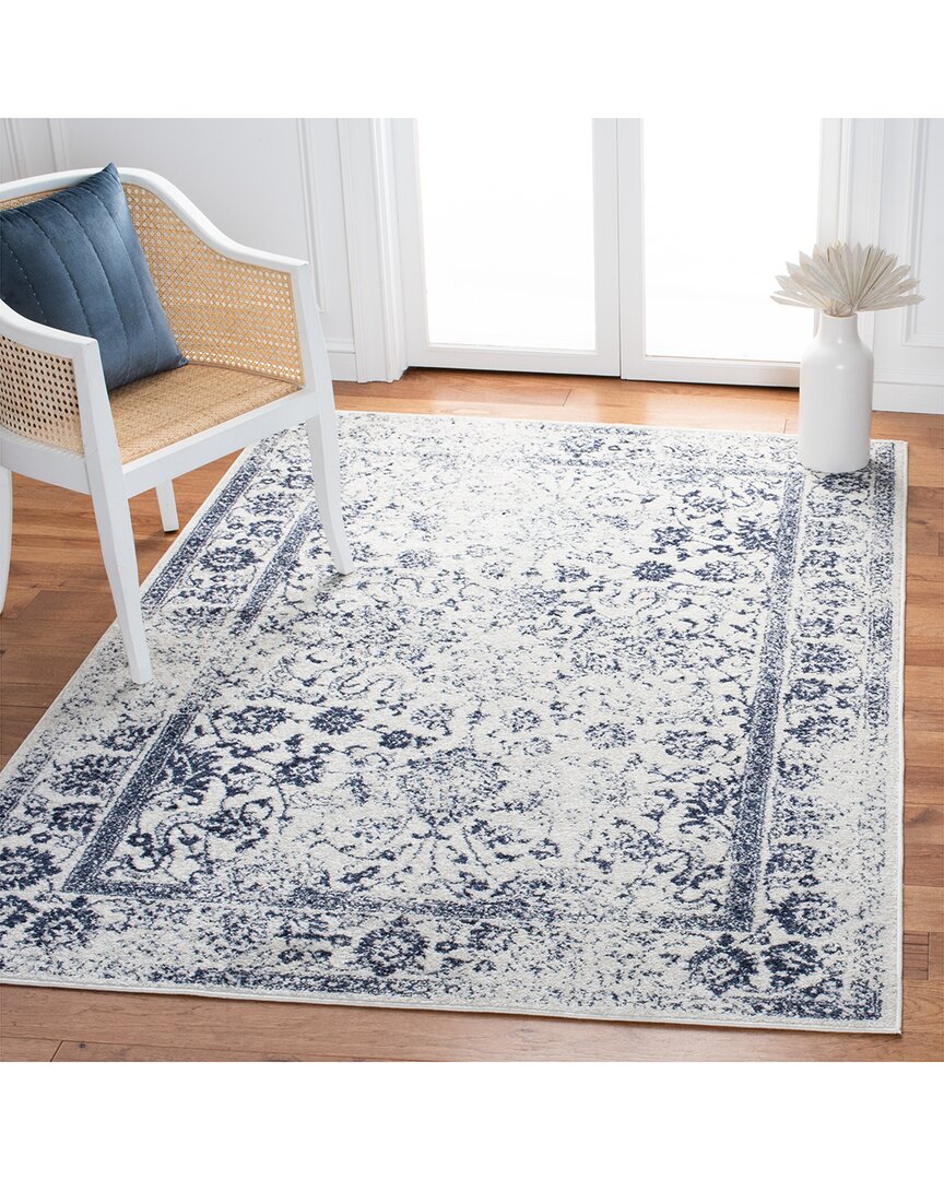 Safavieh Adirondack Gravellin Power Loomed Rug Ivory / Navy In Blue