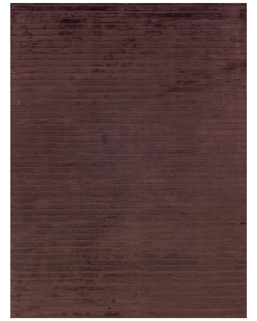Exquisite Rugs High Low Hand-loomed Chocolate Area Rug In Brown
