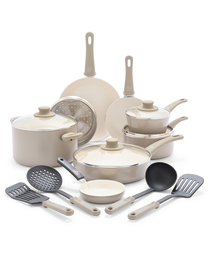 Greenlife Soft Grip Healthy Ceramic Nonstick 16pc Kitchen Cookware Set