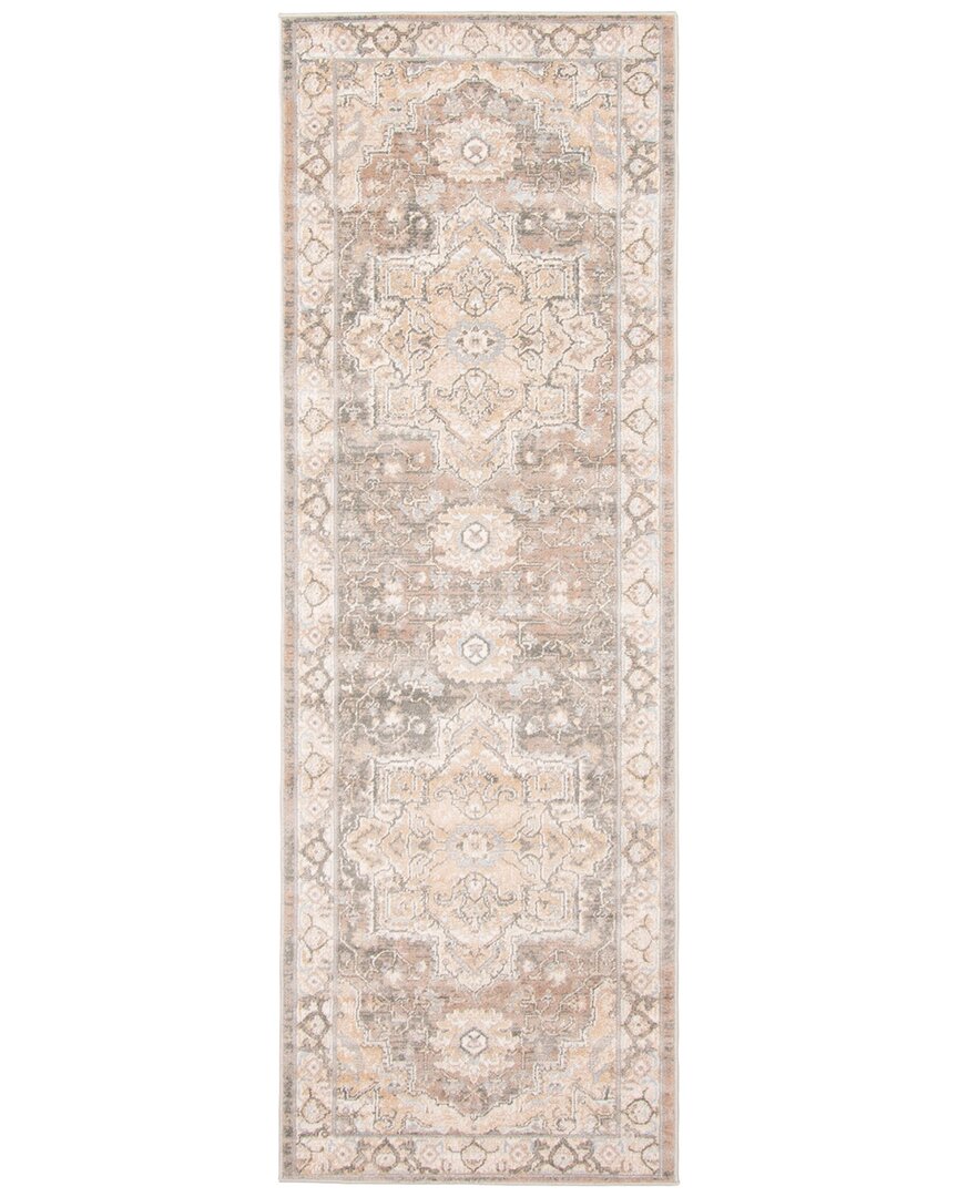 Ecarpet Ashby Traditional Runner Rug In Brown