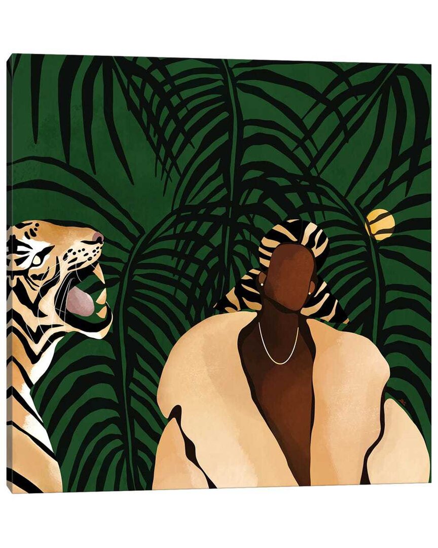 Icanvas In The Wild (green) Canvas Wall Art
