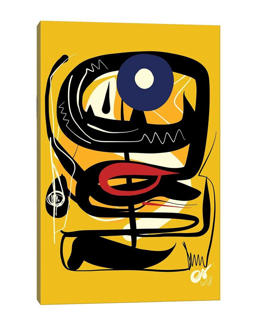 Icanvas Yellow African Blue Eye Canvas Wall Art