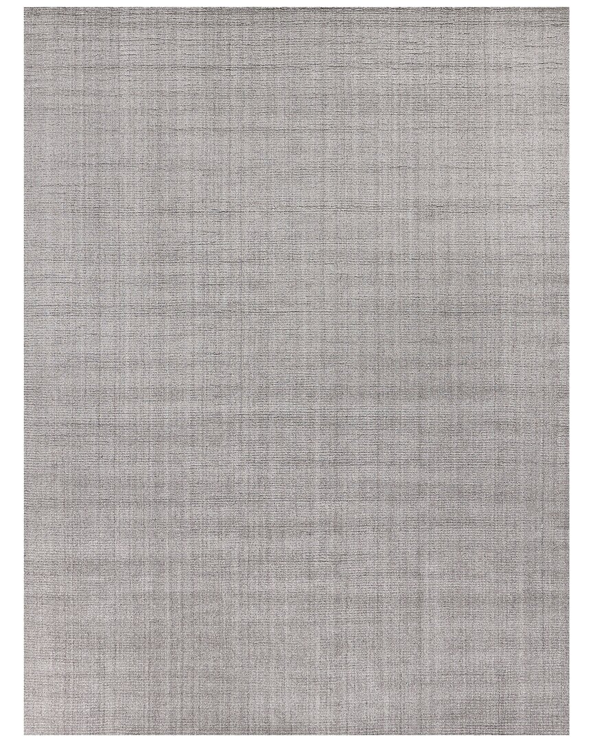 Exquisite Rugs Robin Hand-loomed New Zealand Wool & Bamboo Silk Area Rug In Pewter