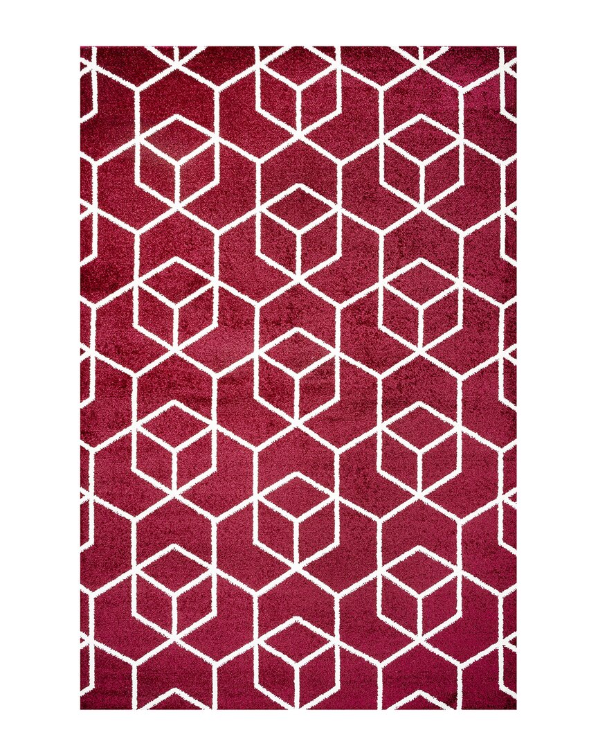 Jonathan Y Supersoft Modern Contemporary Rug In Red