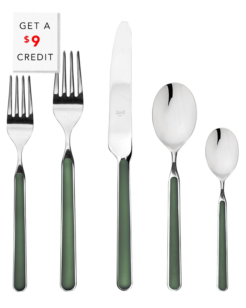 Mepra Fantasia Green 5pc Place Setting With $9 Credit