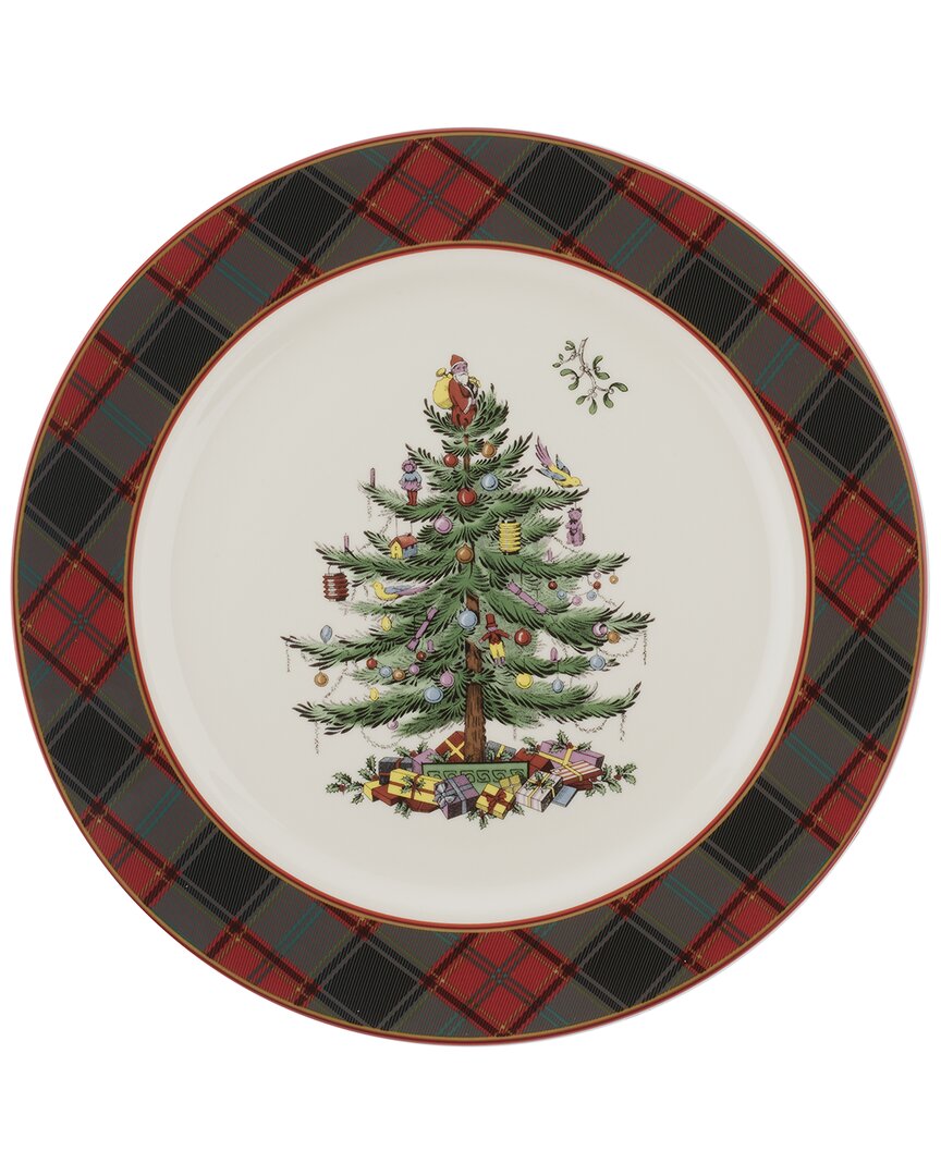 Spode Christmas Tree Tartan Buffet Plate