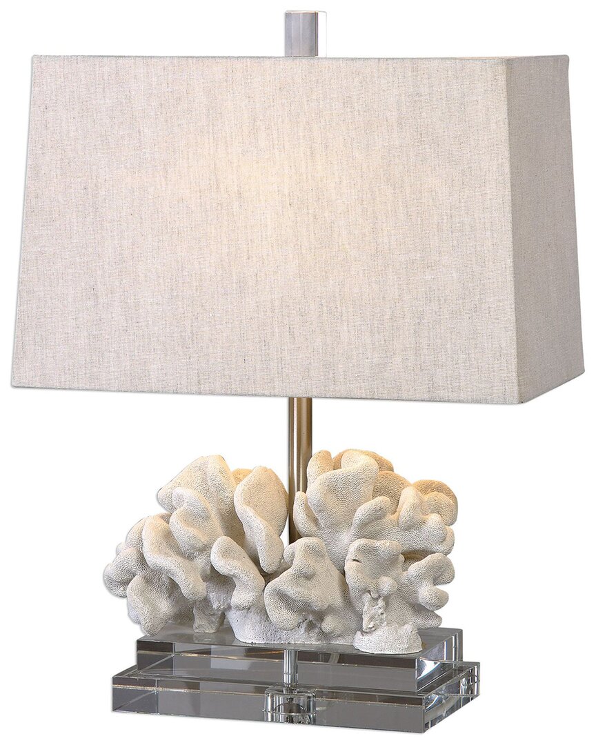 Shop Uttermost Coral 22in Table Lamp In Grey