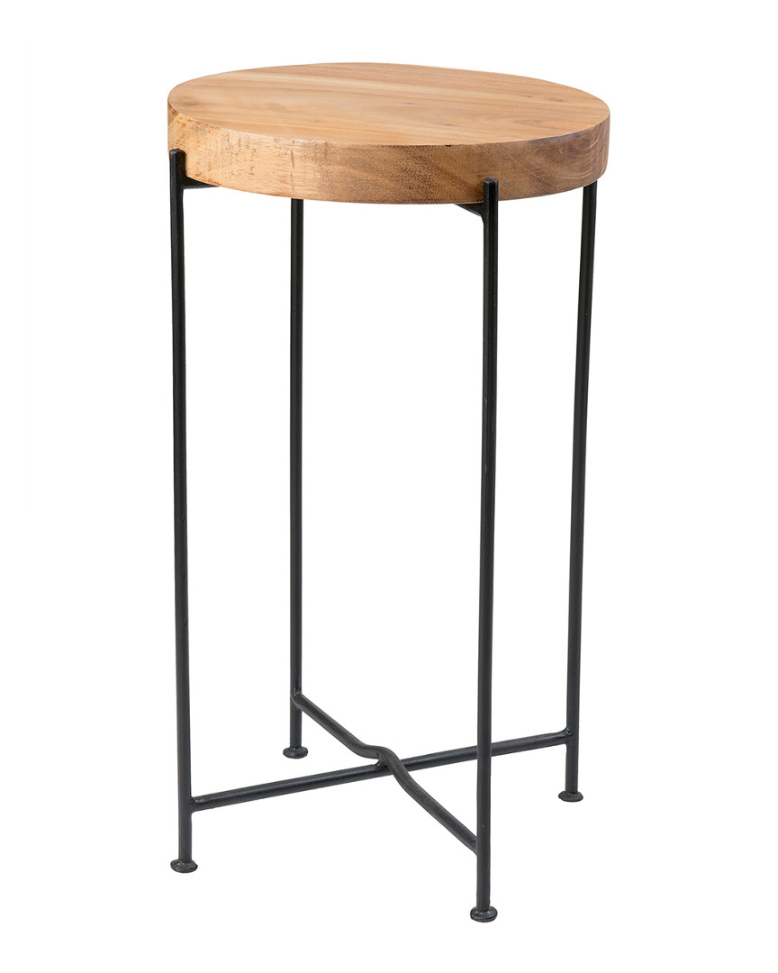 East At Main Rico Teak/iron Accent Table