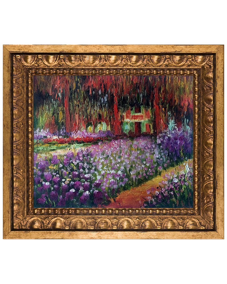 Overstock Art Artist's Garden At Giverny Framed Oil Reproduction Of An Original Painting By Claude M