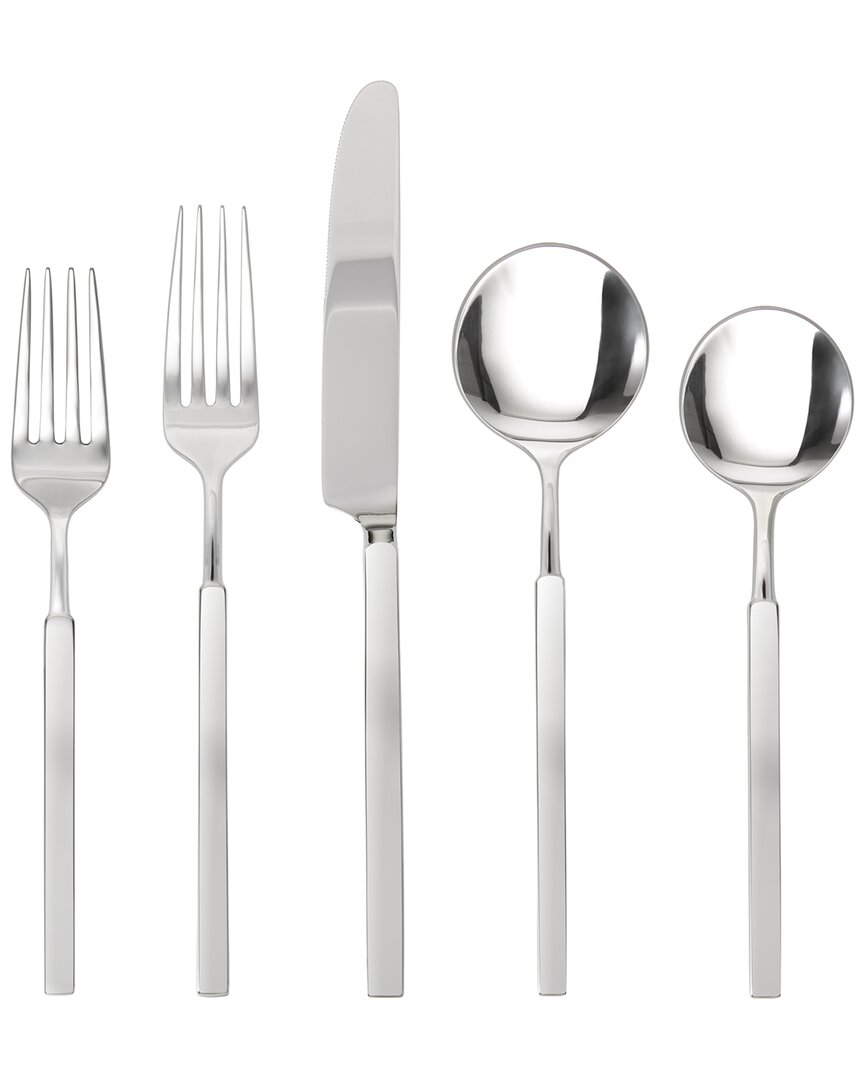 Fortessa Jaxson 18/10 Stainless Steel 20pc Flatware Set (service For 4) In Metallic
