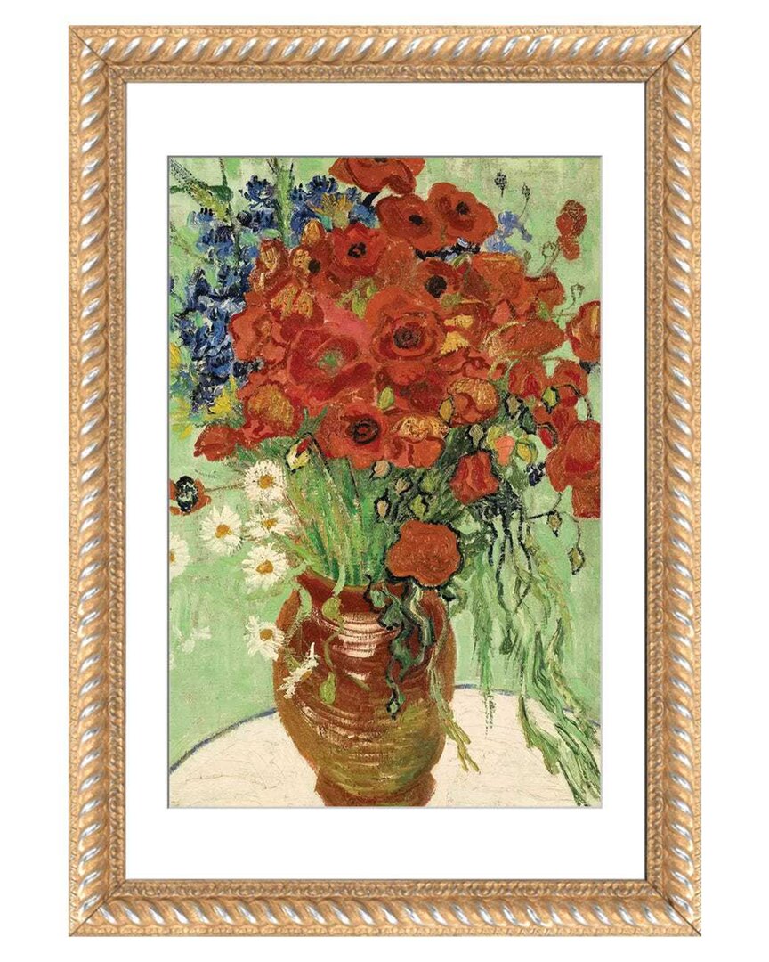 Icanvas Vase With Daisies & Poppies By Vincent Van Gogh Wall Art