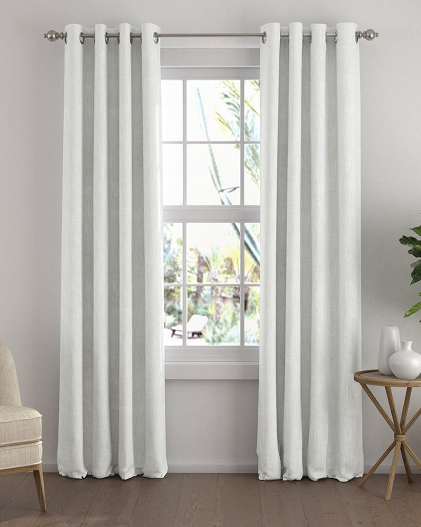 Home Collection Set Of 2 Panel Total Blackout Grommet Curtains In White